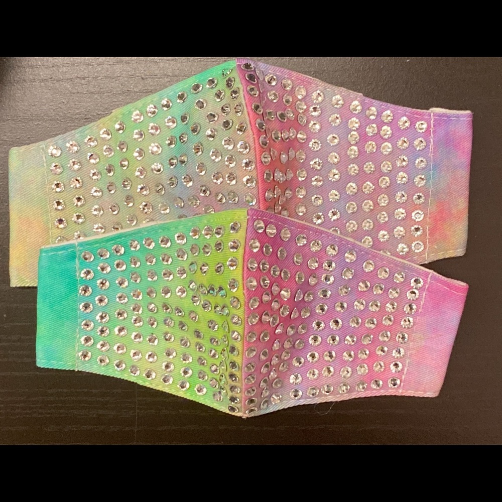 Tie dye Rhinestone Mask